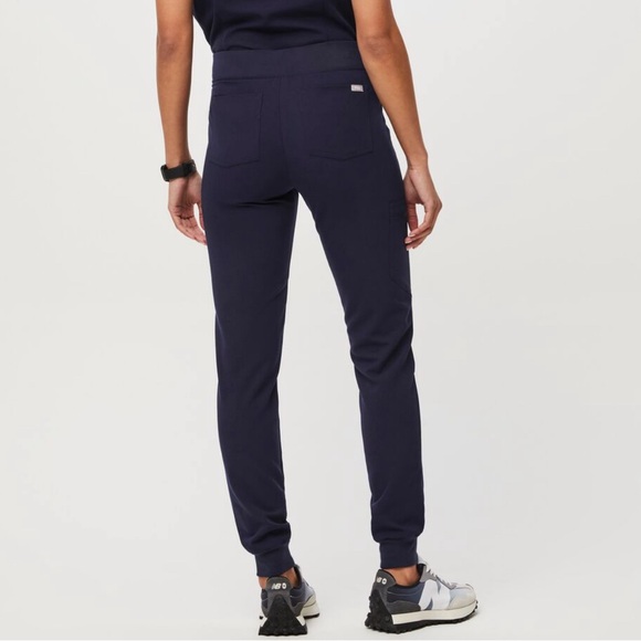 FIGS Zamora Jogger Scrub Pants Navy Blue with Gray Drawcord Size XS - Picture 6 of 13